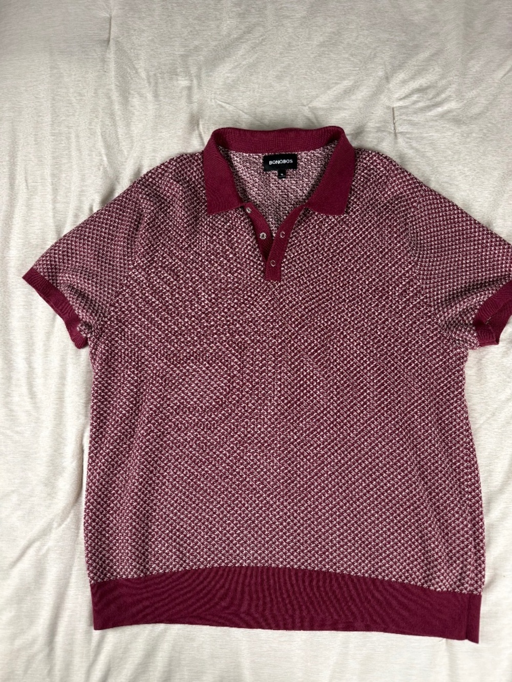 Bonobos Hudson Sweater Polo Burgundy | XL | Like New | Premium Knit
